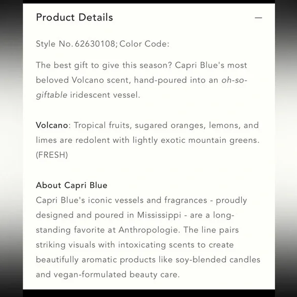 Anthropologie Capri Blue Volcano Iridescent Glass Jar Candle 19 oz - Picture 6 of 7